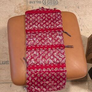 Vera Bradley Fold-Down Travel Organizer Bag - Red Floral